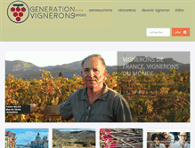 Tablet Screenshot of generationvignerons.com
